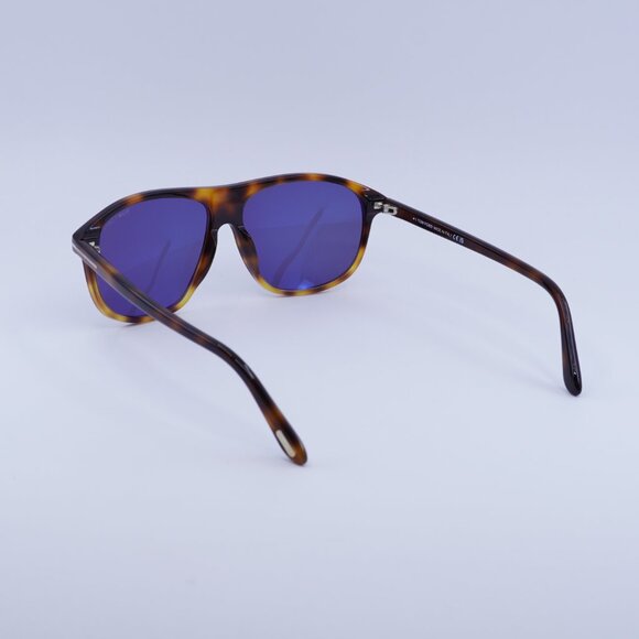 🕶️ New Tom Ford Prescott FT1027 56V Sunglasses - Havana Frame, Blue Lenses - Picture 5 of 8